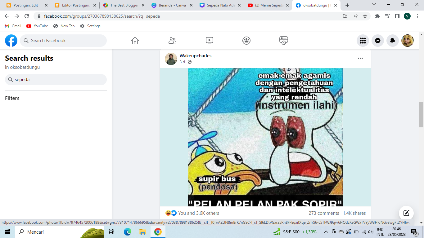 Asal Mula meme sepeda Nabi Adam